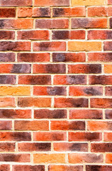 Weathered red brick wall as background texture
