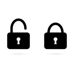 Lock Icon in trendy flat style isolated on grey background. Security symbol for your web site design, logo, app, UI. Vector illustration, EPS10.