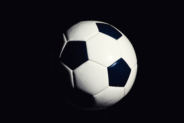 Fototapeta na wymiar soccer ball isolated on black background.