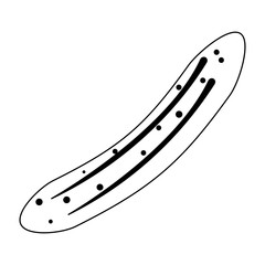 Cucumber vegetable fresh food in black and white