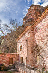 Part of the virgin of the Hoz hermitage in the Alto Tajo natural park in Guadalajara, Spain.
