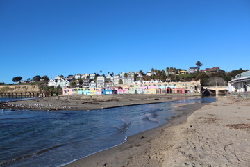 colorful houses on the beach