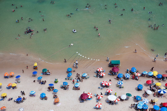 View of a beach in Brazil from the top