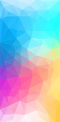Poster Flat vertical color geometric triangle background with grunge texture © igor_shmel