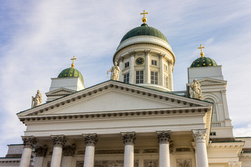 Helsinki, Finland. Helsinki Cathedral (Helsingin tuomiokirkko), a Finnish Evangelical Lutheran cathedral built in 1852 in Neoclassical style