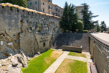 Famous Cava dei Balestrieri in San Marino, used for sports, in particular the Italian crossbow..