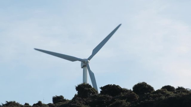 Molino de viento trabajando