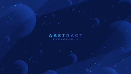 Dark blue abstract background is suitable for web, header, web banner, landing page, digital posters, wallpaper, web page template and others. © zadin