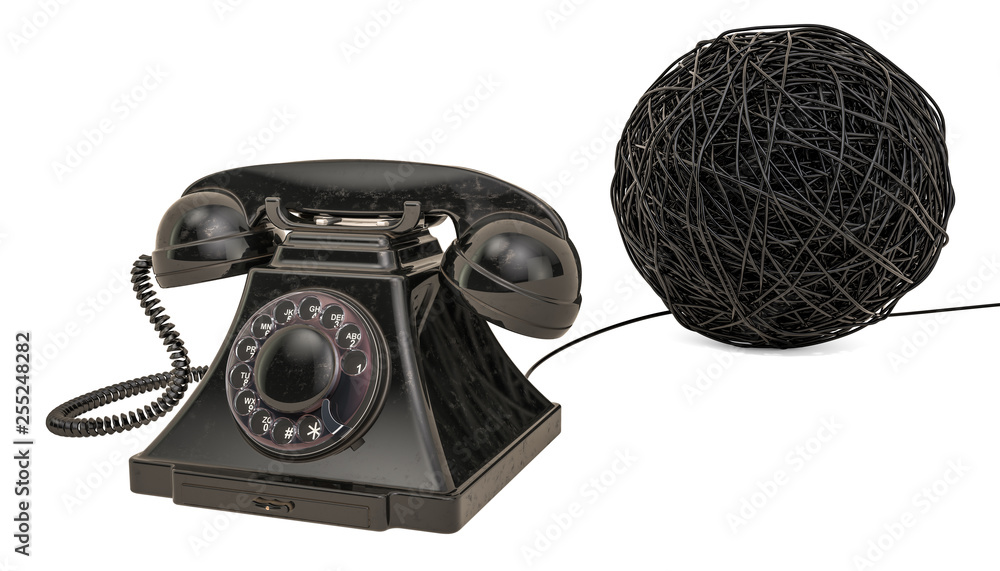 Poster communication problem concept, 3d rendering