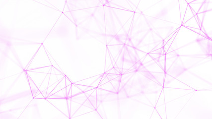 Obraz premium Big data visualization. Abstract background with connecting dots and lines. 3D rendering. High resolution.