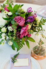 table setting with guest card