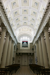 Inside the Basilica of San Marino, a Catholic church located in the Republic of San Marino.