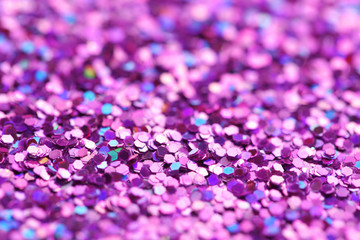 Many beautiful shiny paillettes as background, closeup