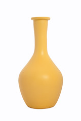Yellow jug / vase on a white background
