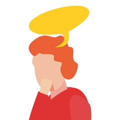 man character speech bubble