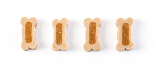dry dog food isolated