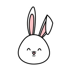 cute rabbit head character