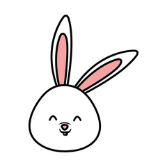 cute rabbit head character