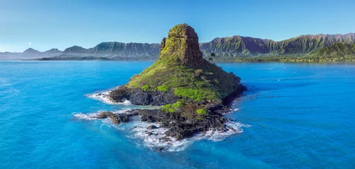 Fototapeten Hawaii Berge mit Vulkan © jdross75