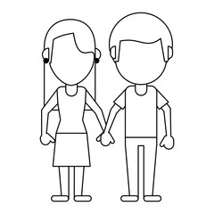 boyfriend and girlfriend clasped hands in black and white