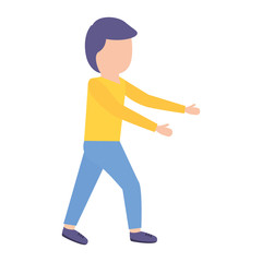 man standing character