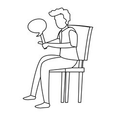 man with speech bubble