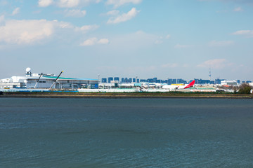 Fototapeta premium (東京都-都市風景)川崎から見る羽田岸の風景６