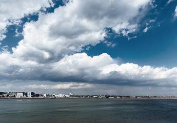 (東京都-都市風景)川崎から見る羽田岸の風景８