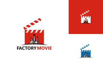Factory Movie Logo Template Design Vector, Emblem, Design Concept, Creative Symbol, Icon