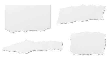 Fototapeta premium white paper ripped message torn