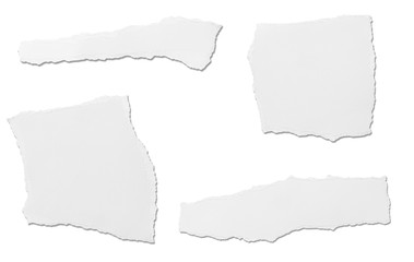 white paper ripped message torn