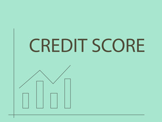 Conceptual Business Vector Illustration with the Credit Score.