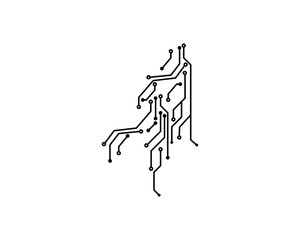 circuit board line concept design illustration
