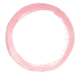 Pink Watercolor Circle Ring