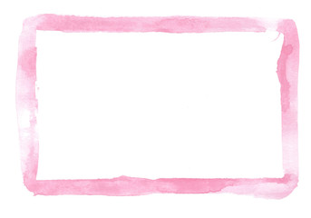 Pink Watercolor Frame Border