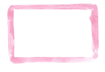 Pink Watercolor Frame Border