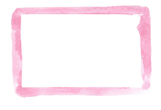 Pink Watercolor Frame Border