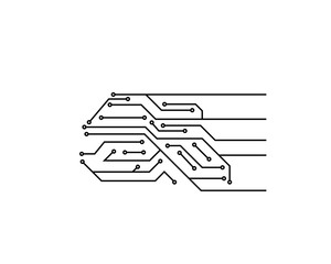 circuit board line concept design illustration
