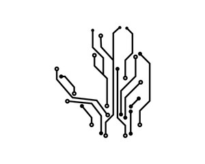 circuit board line concept design illustration