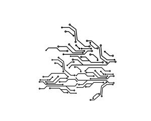 circuit board line concept design illustration