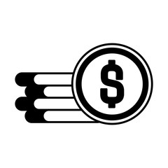 coins cash money icon