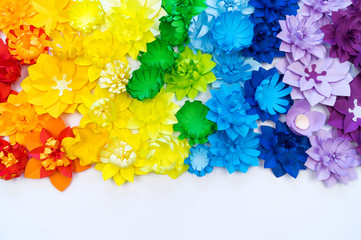 Paper craft flower rainbow color. Tolerance of people. © Дарья Колпакова