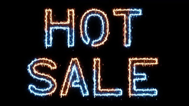 Hot sale - fire and ice outline glowing text on transparent background