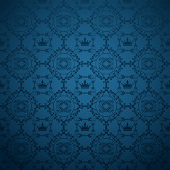 Blue royal style wallpaper 