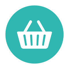 shopping basket isolated icon