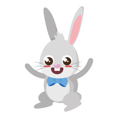 beautiful rabbit easter character