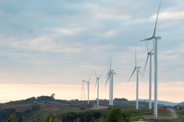 wind turbines in the field