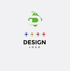 Vector logo design,icon initials e