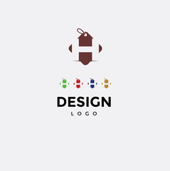 Obraz premium Vector logo design,icon initials h