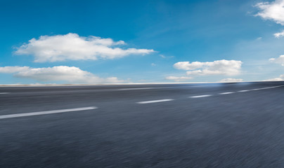 Road surface and sky cloud landscape..